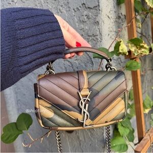Saint Laurent Camo Mini College Crossbody